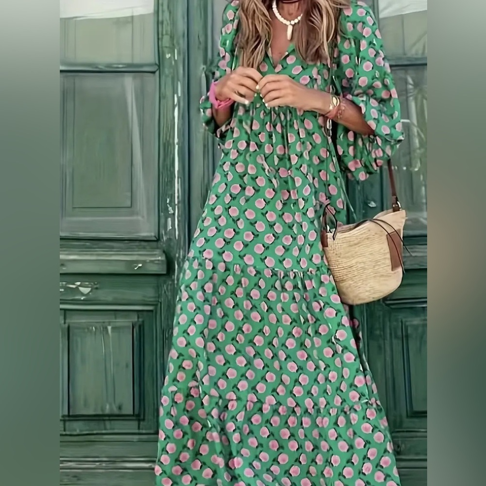 Women's Bohemia Floral Swing Dress NWT